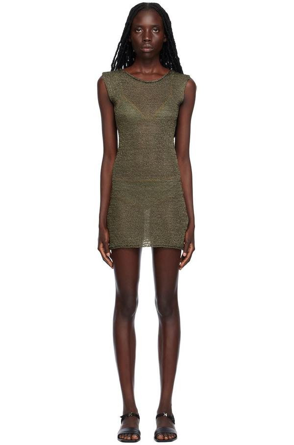 khaki green mini dress Perfect Stranger Alba Structured Mini Dress Khaki Green