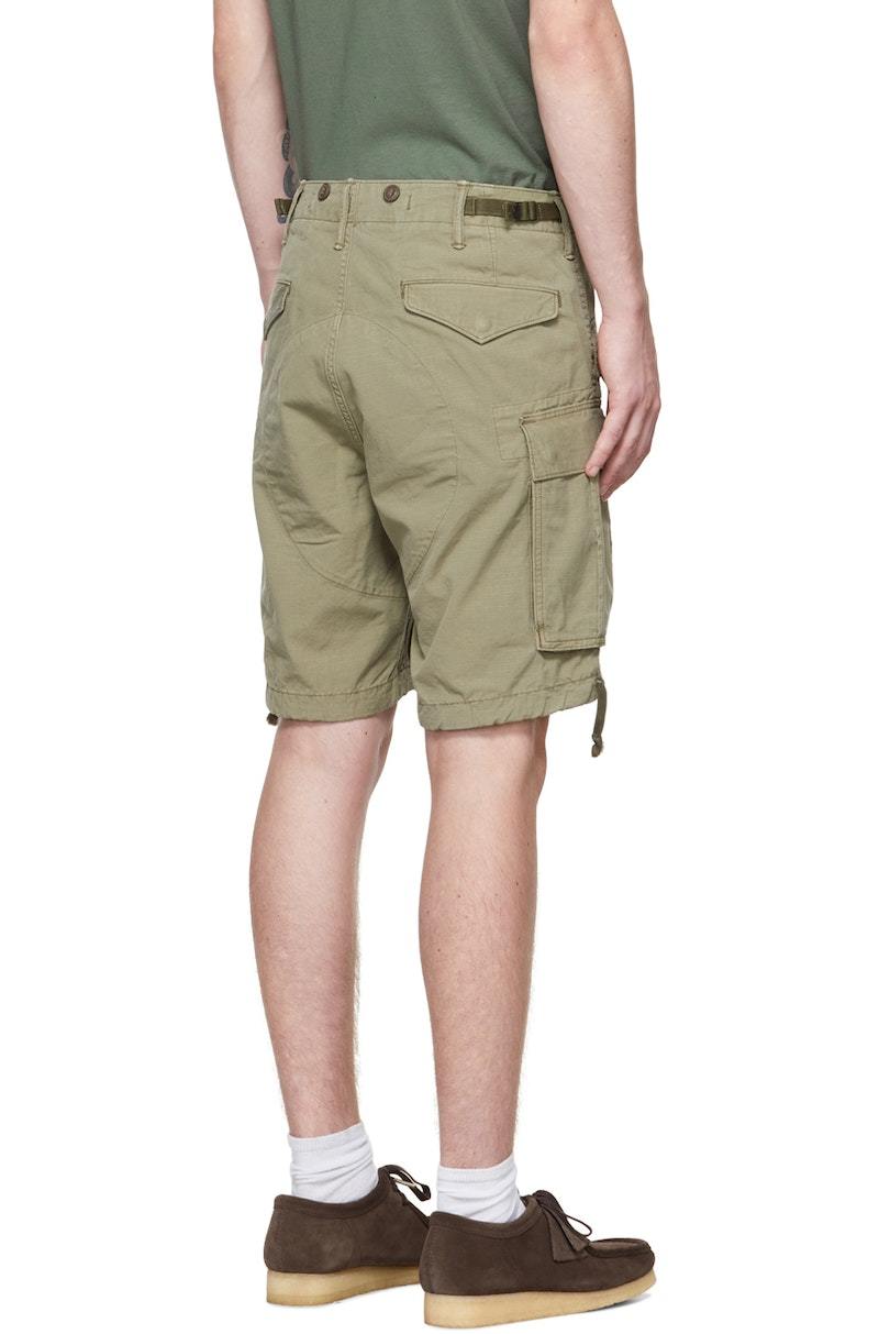 パンツ RRL / corduroy cargo shorts GYXHPTD Summer Japanese Retro Corduroy Multi-Pocket Cargo
