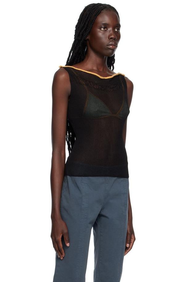 paloma wool メッシュタンクトップ Paloma Wool Jou Tank Top - Black | Garmentory