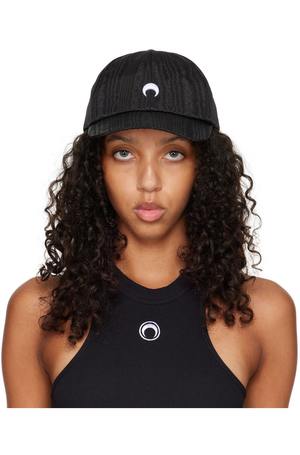Marine Serre Black Embroidered Cap | Garmentory
