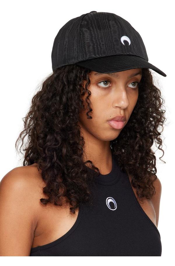 Marine Serre Black Embroidered Cap | Garmentory