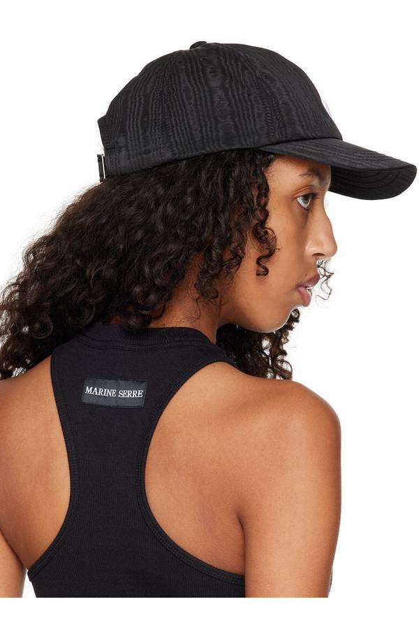 Marine Serre Black Embroidered Cap | Garmentory