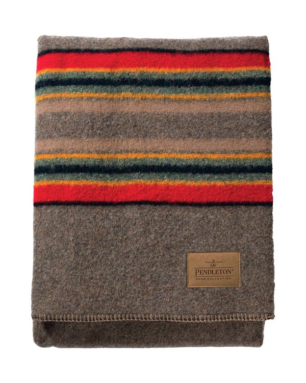 Pendleton Yakima Camp Blanket with Leather Holder Garmentory