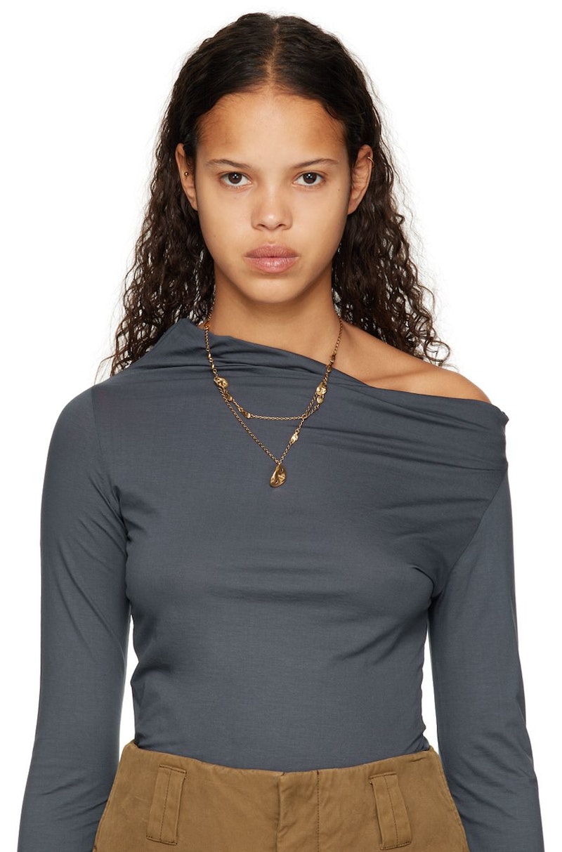 LEMAIRE-Gold-Estampe-Necklace-