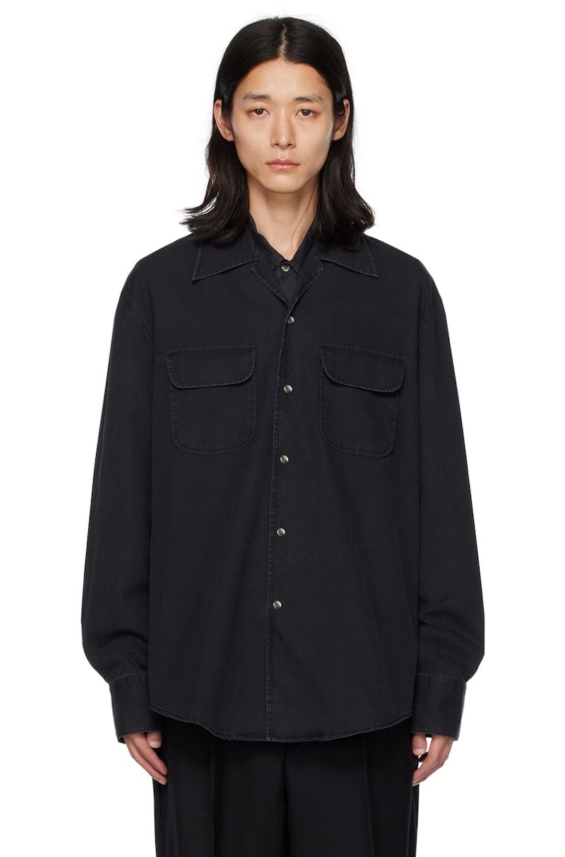 【極美品✨】 OUR LEGACY ポコシャツ Poco shirt 44 Our-Legacy-Black-Poco-Shirt-