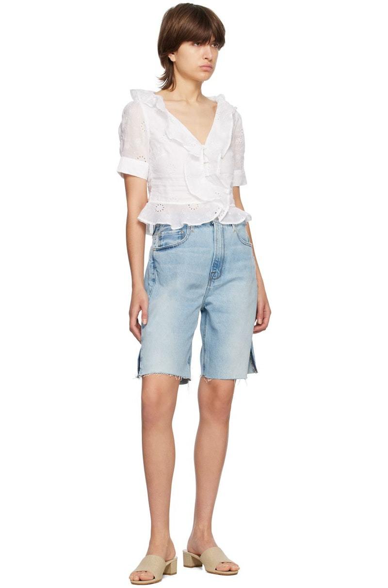 ショートパンツ Frame Blue bermuda shorts in regenerated denim Frame Bermuda Denim Shorts - Blue | Garmentory