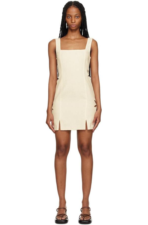 Tach OffWhite Afrodita Minidress Ivory Garmentory