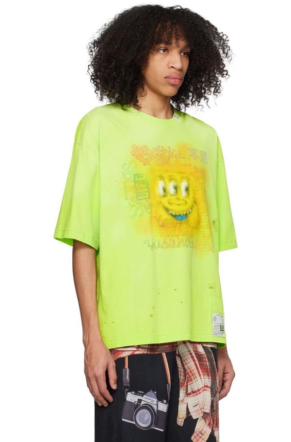 Mihara Yasuhiro Distressed T-Shirt - Green | Garmentory