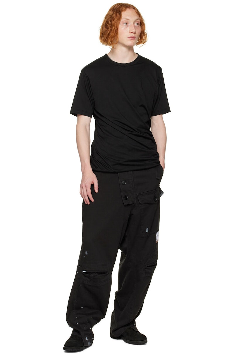 激安通販の - Pants Cargo Piece Slide Yasuhiro Mihara Black Garmentory | パンツ
