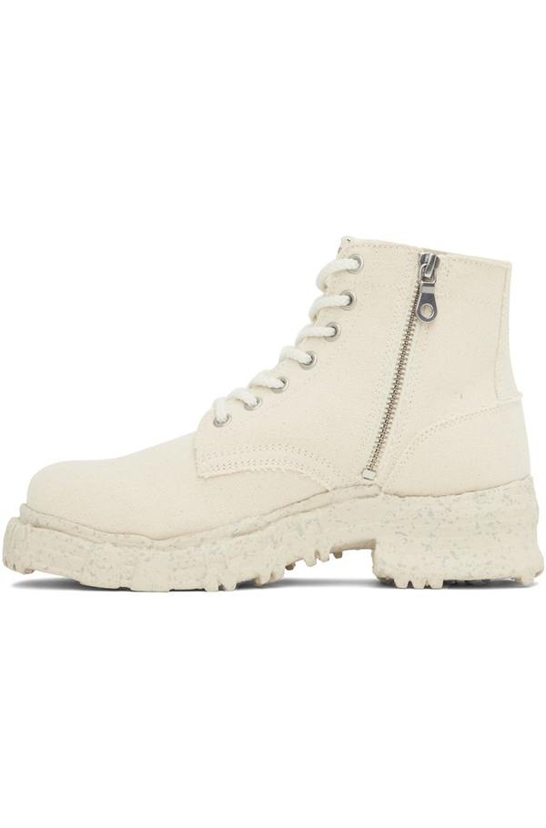 Mihara Yasuhiro General Scale Past Lace Up Boots - White | Garmentory