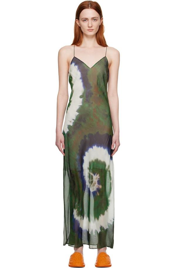 Frame Julia Sarr Jamois Edition Midi Dress - Green | Garmentory