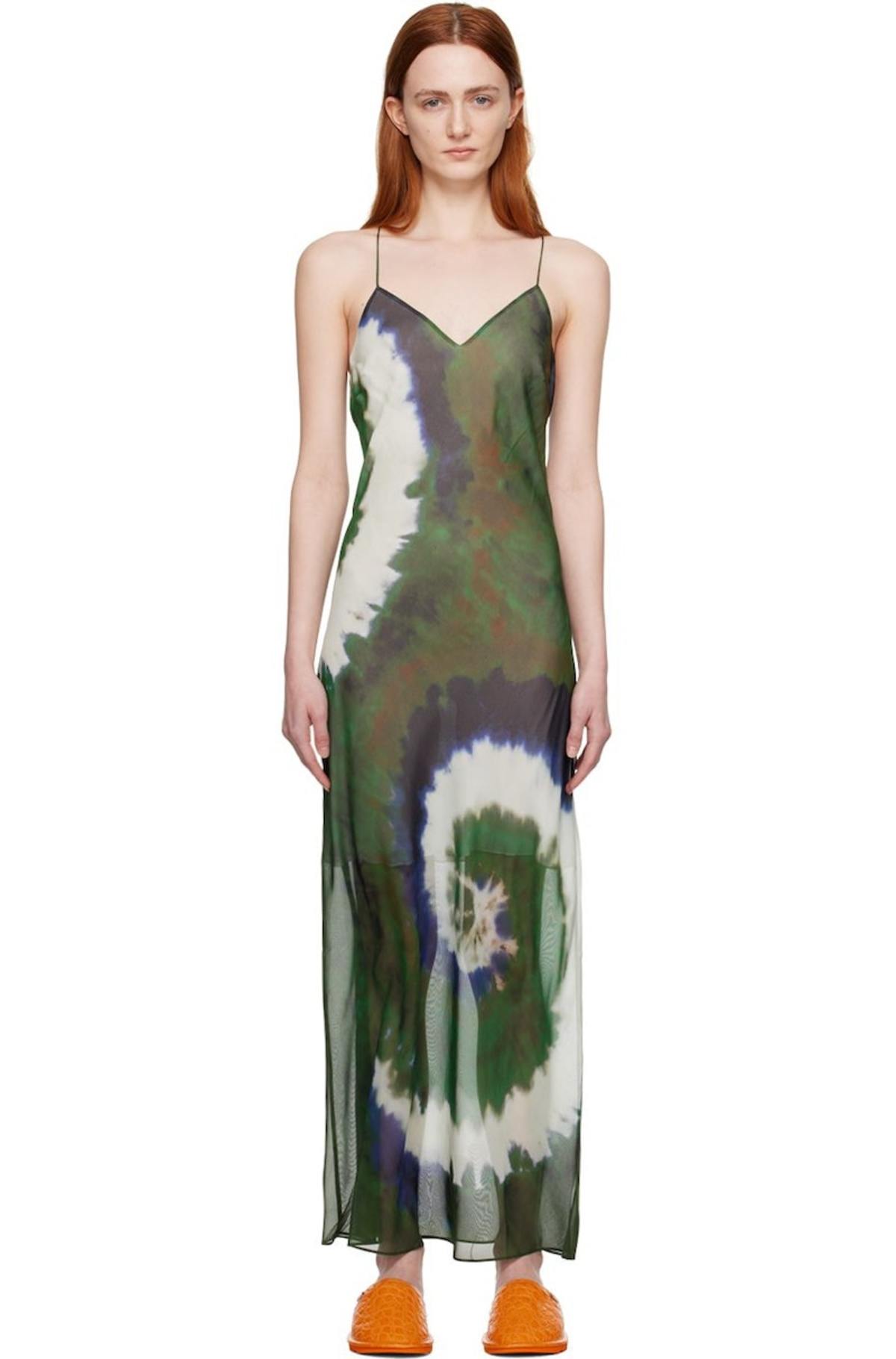 frame green dress Julia Sarr Jamois Edition Midi - schiaparelli tears dress
