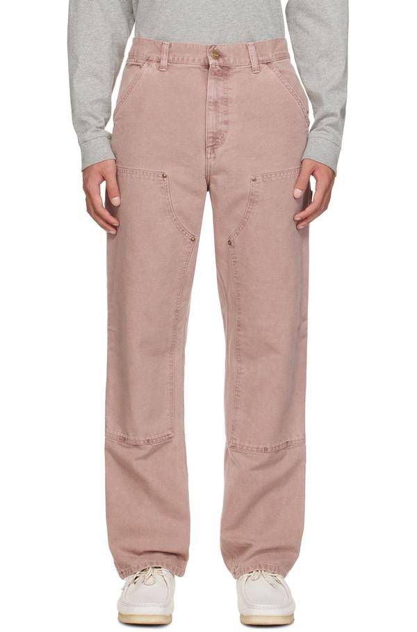 Carhartt Work In Progress Double Knee Trousers - Pink | Garmentory