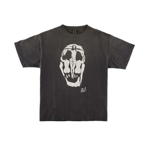 SAINT M×××××× JESUS SS TEE BLACK L Saint Michael Jesus T-shirt - Black | Garmentory