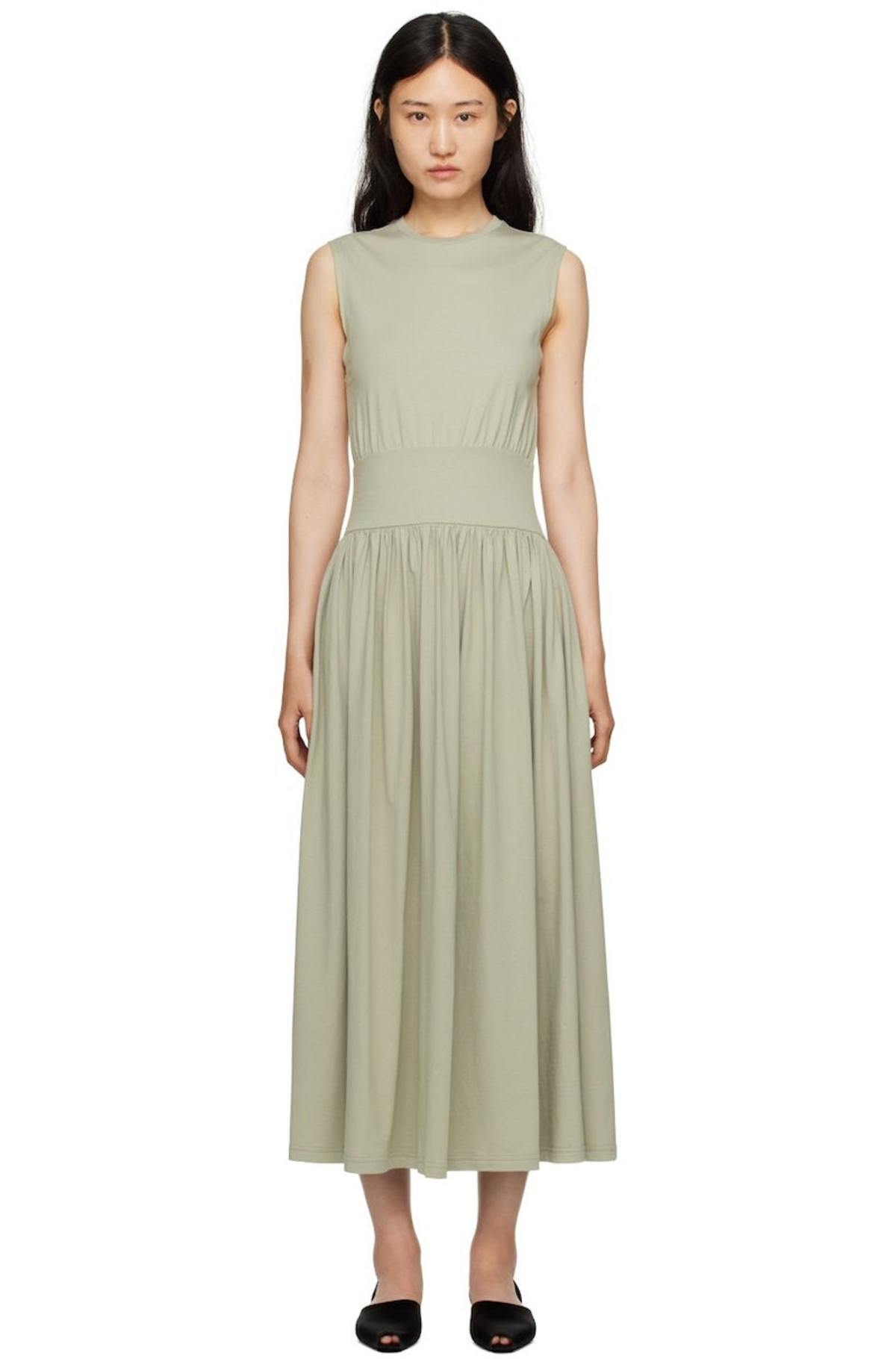 TOTEME Gathered Maxi Dress - Green TOTEME Gathered Maxi Dress - Green