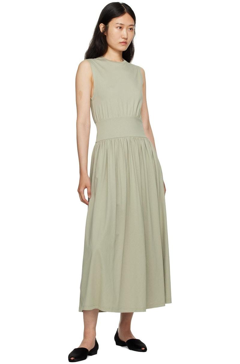 TOTEME Gathered Maxi Dress - Green