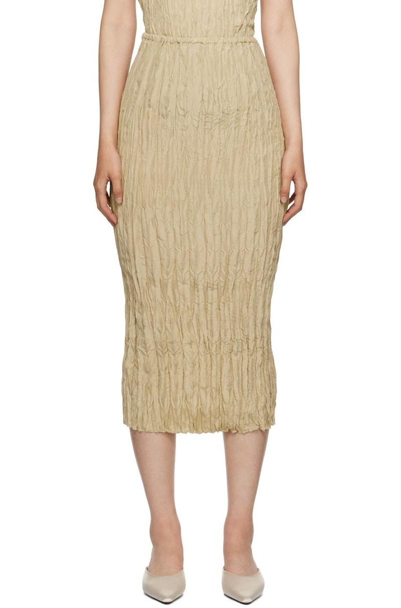 ワンピース TOTEME Women Mid Skirts 92500 252WRD0182FB0192 91052 Beige Jersey wrap skirt in beige - Toteme | Mytheresa