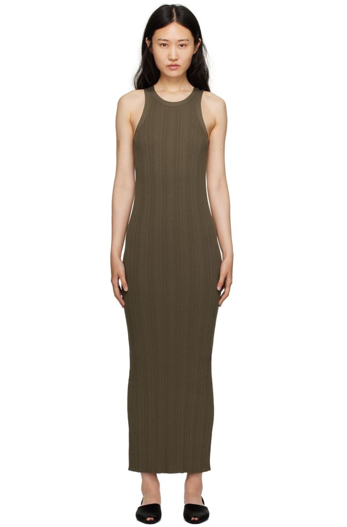 Totme Seamless Maxi Dress - Khaki | Garmentory