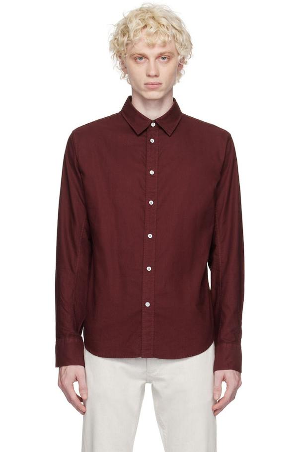 Rag & Bone Burgundy Tomlin Shirt - Merlot | Garmentory