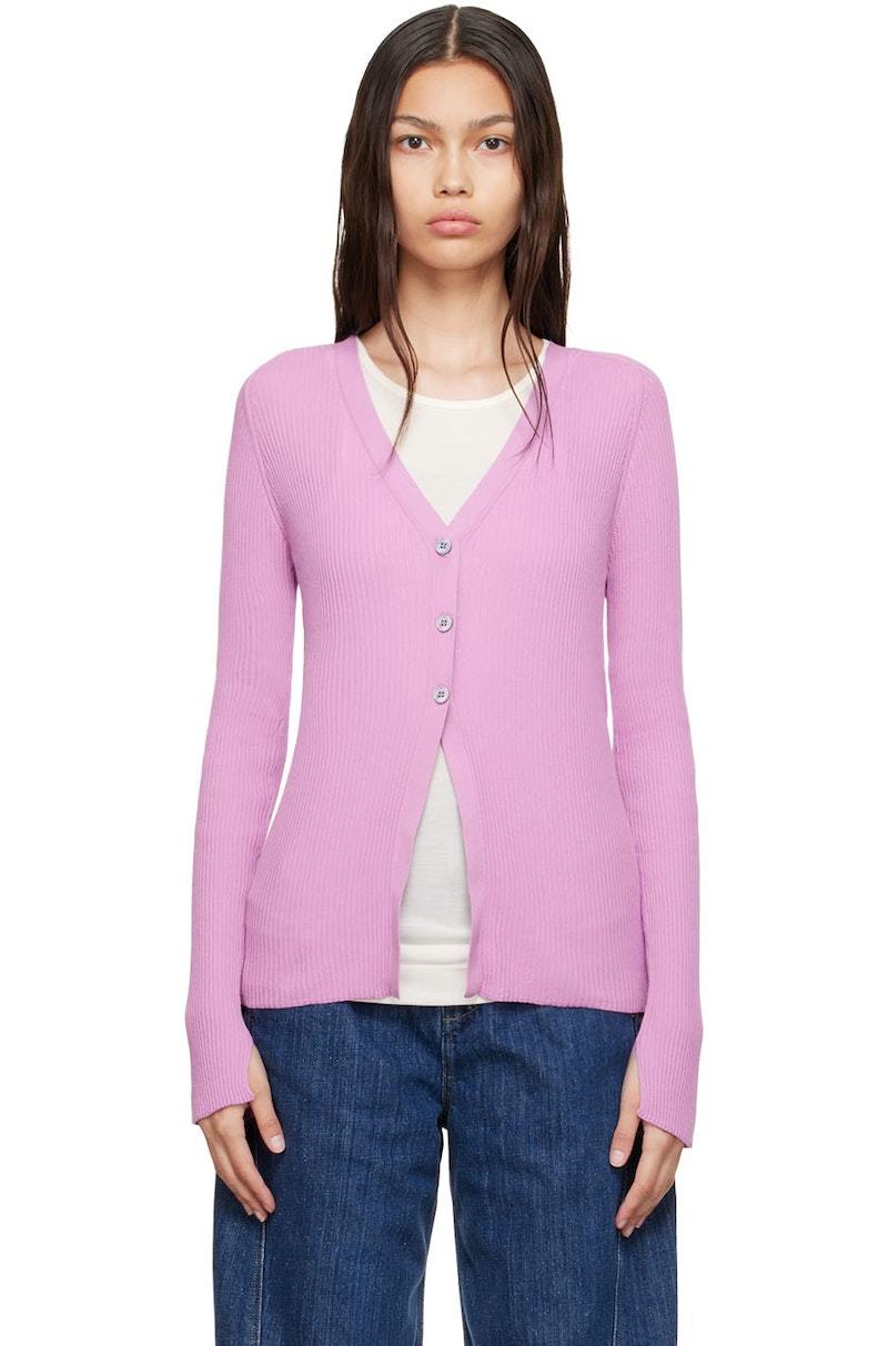 STUDIO NICHOLSON パープル カーディガン S