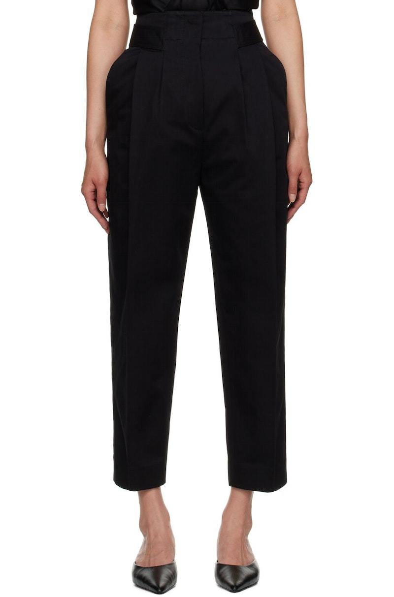 ORGANIC COTTON DOUBLE PLEATED TROUSERS