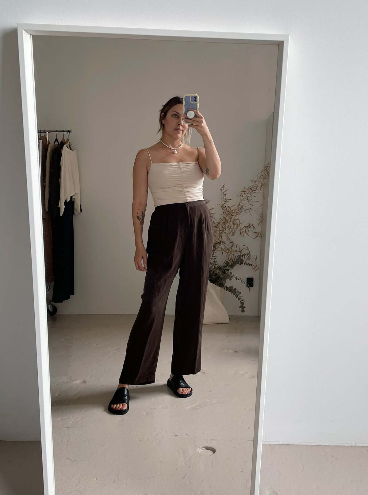 Sophie Rue Granada Ruched Cami - Ecru - Image 2 of 5