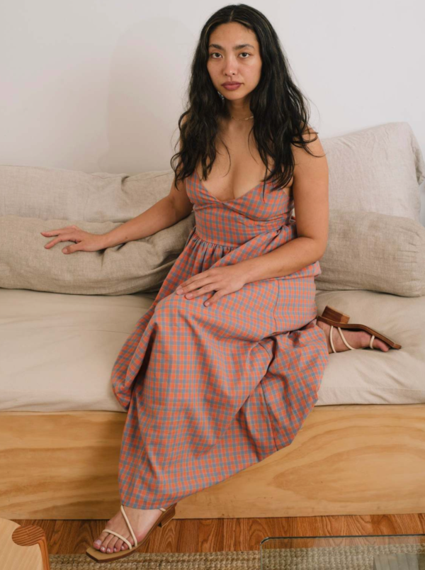 Ali Golden TIE BACK MAXI DRESS - Blue | Garmentory