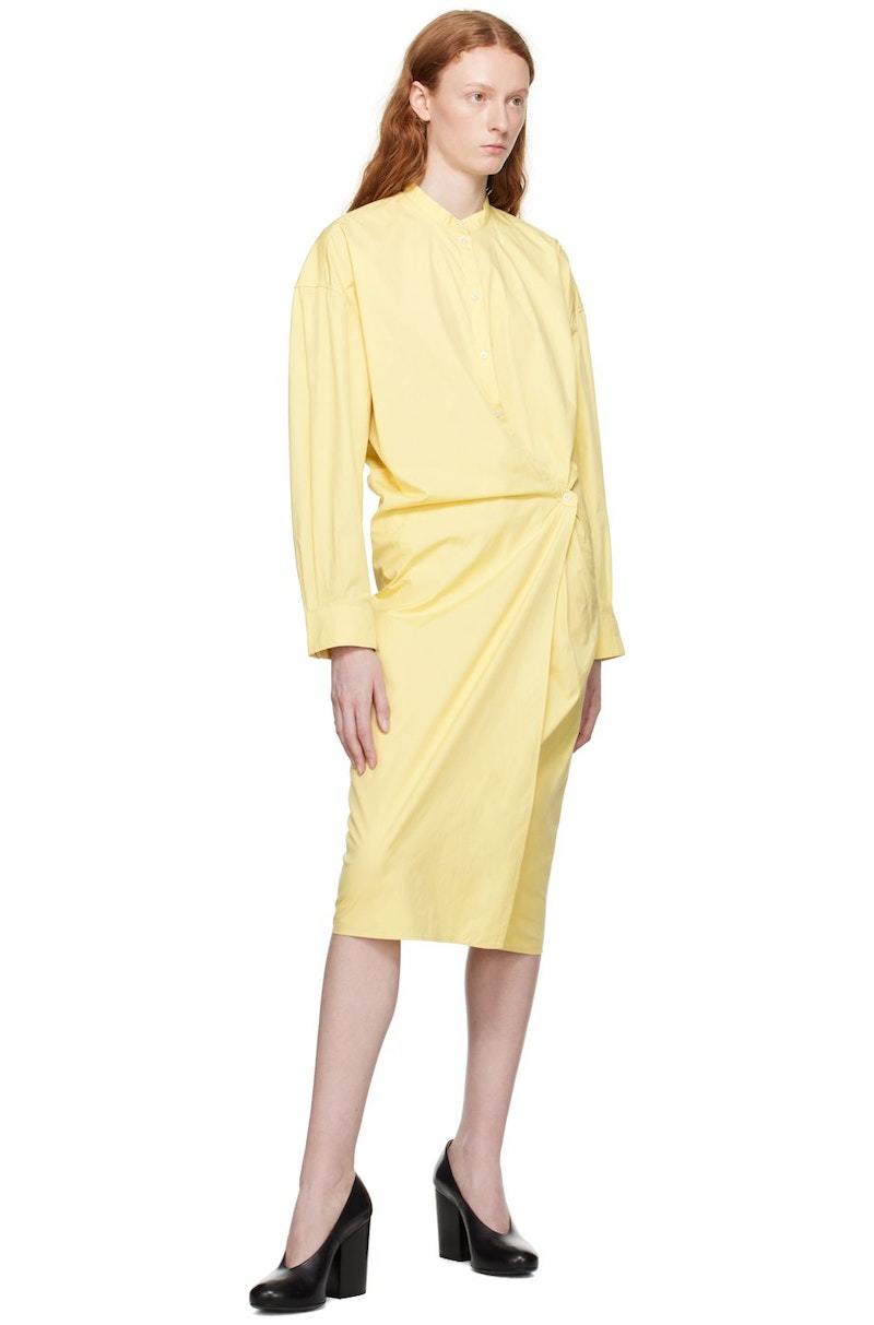 ★超特価・正規品★LEMAIRE★ Twisted Dress Yellow Lemaire Officer Collar Twisted Dress - Dusty Yellow | Garmentory