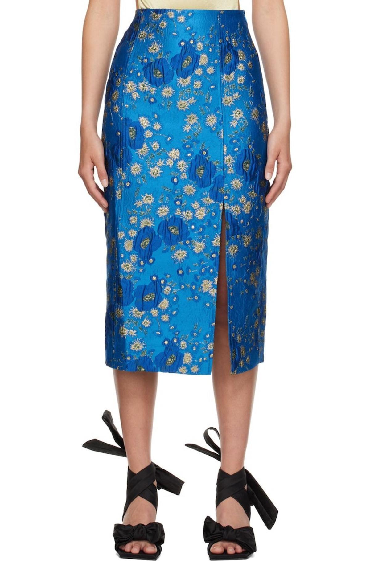 スカート Ganni SKIRT (W06566883) Black Black Duchesse Nylon Long Pocket Skirt | GANNI US