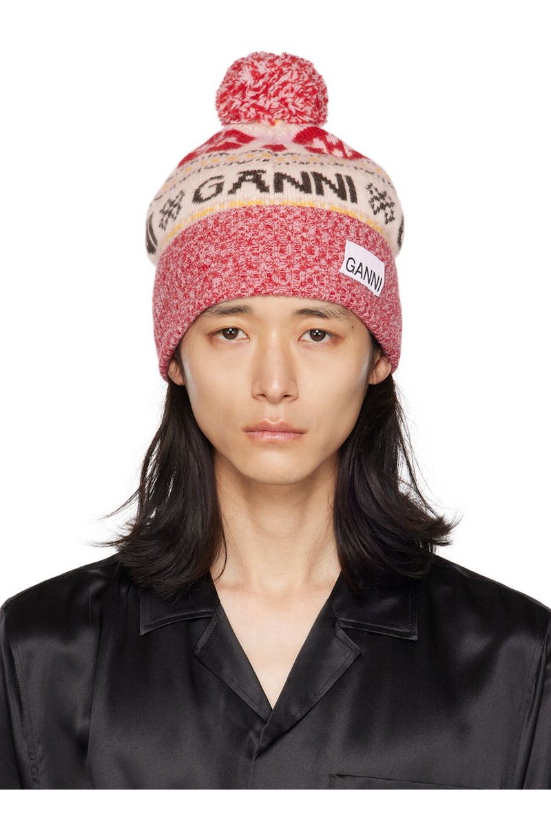 ganni❤︎beanie Ganni Pom Pom Beanie - Multicolor | Garmentory