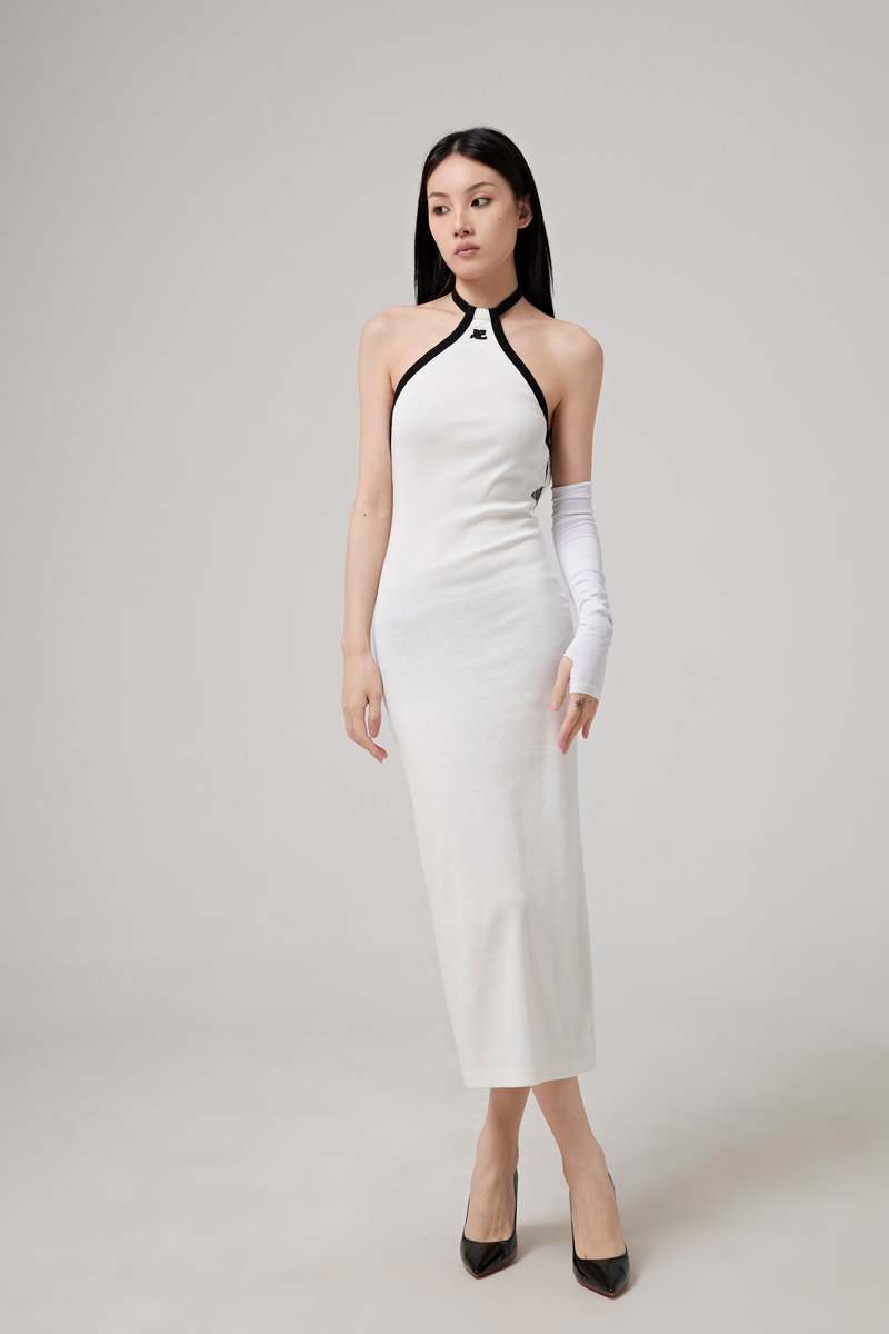 Courreges クレージュ ロングドレス LONG DRESS 125JRO586JS0194 LONG DRAPED DRESS - courrèges (クレージュ)