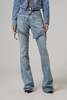 COURREGES Racer Blue Denim Pants - Light Blue Wash - Thumbnail 4