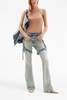 COURREGES Racer Blue Denim Pants - Light Blue Wash - Thumbnail 1