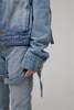 COURREGES Racer Blue Denim Pants - Light Blue Wash - Thumbnail 6
