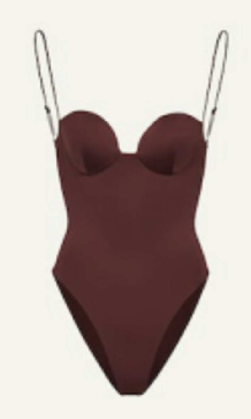【関税込み】MAGDA BUTRYM SWIMSUIT 02' ONE-PIECE SWIMSUIT V neck swimsuit with rosettes in black