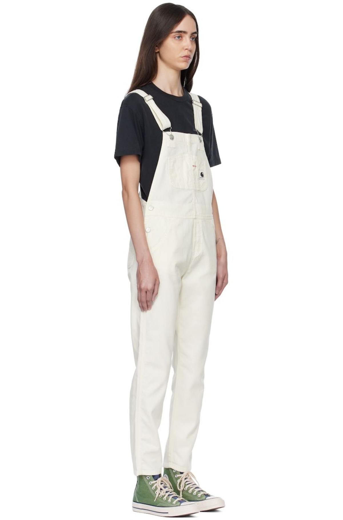 Carhartt BIB OVERALL ホワイト 32×32 Carhartt WIP Bib Women's Straight Overall White I026561