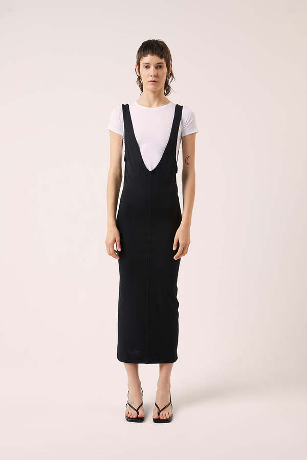 ワンピース MM6 Maison Margiela Midi dresses Mm6 Maison Margiela Long Jersey Dress With Satin Inserts