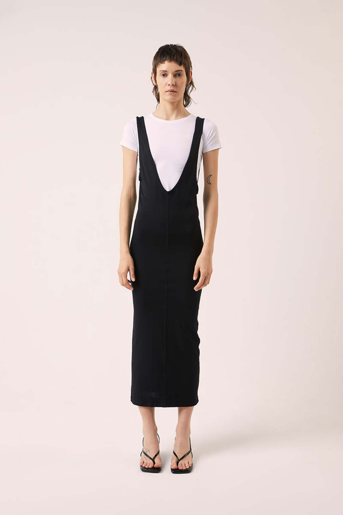 MM6 Maison Margiela Halter Neck Midi Dress - Black | Garmentory MM6 Maison Margiela Halter Neck Midi Dress - Black | Garmentory