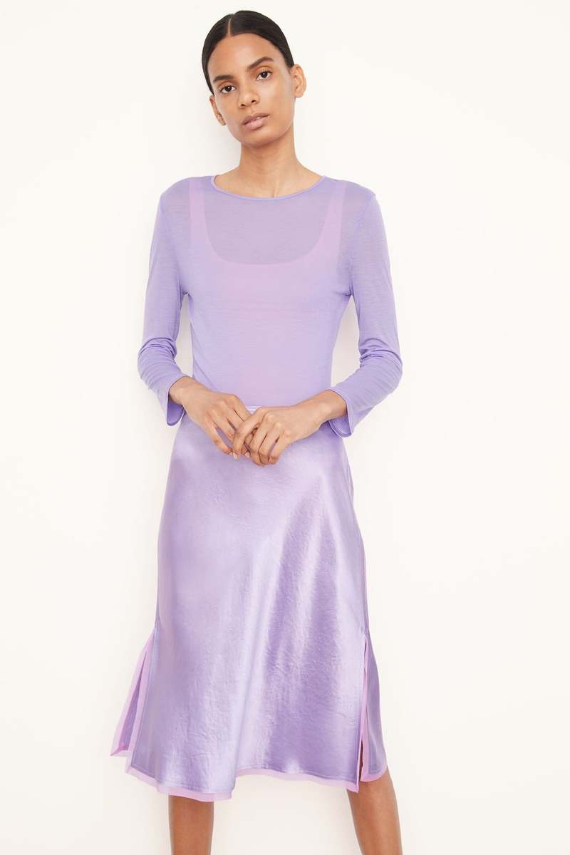 strapless open back dress Rose Purple Halter Midi Summer Dress with Pockets– PromGirl