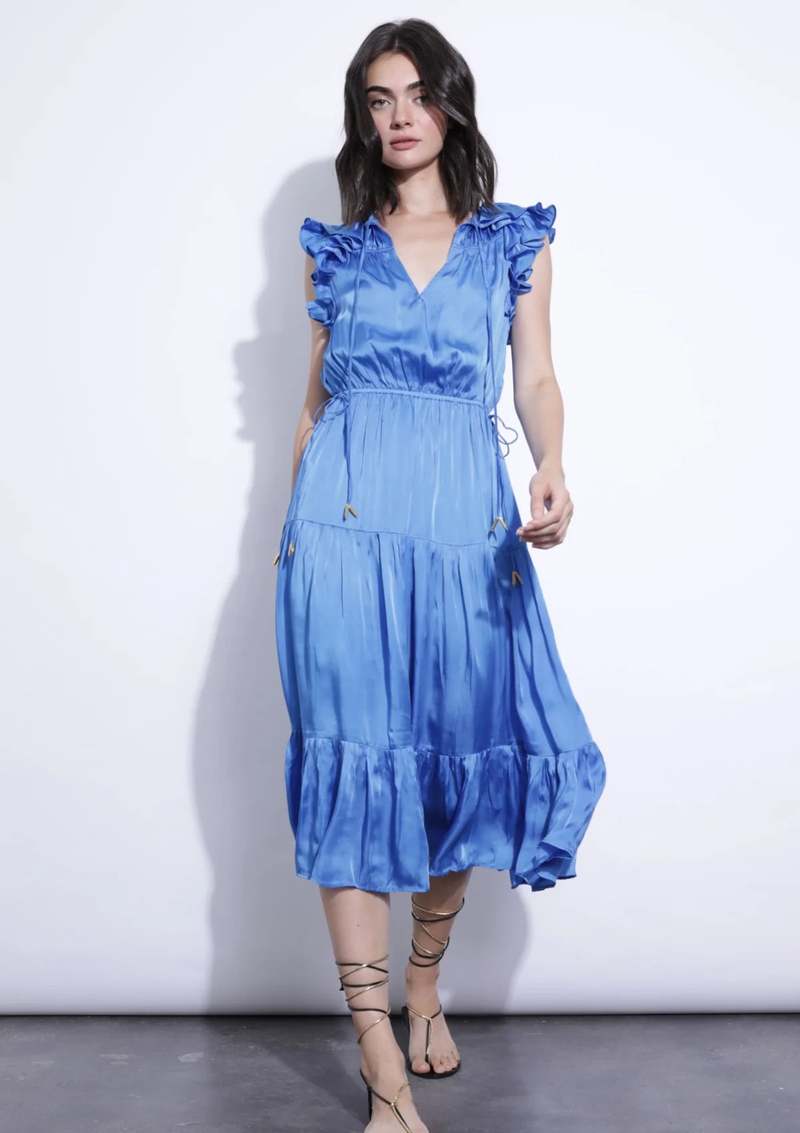blue dress for baby girl Karina Grimaldi Pax Knit Dress – Perri Berri Boutique main image 0