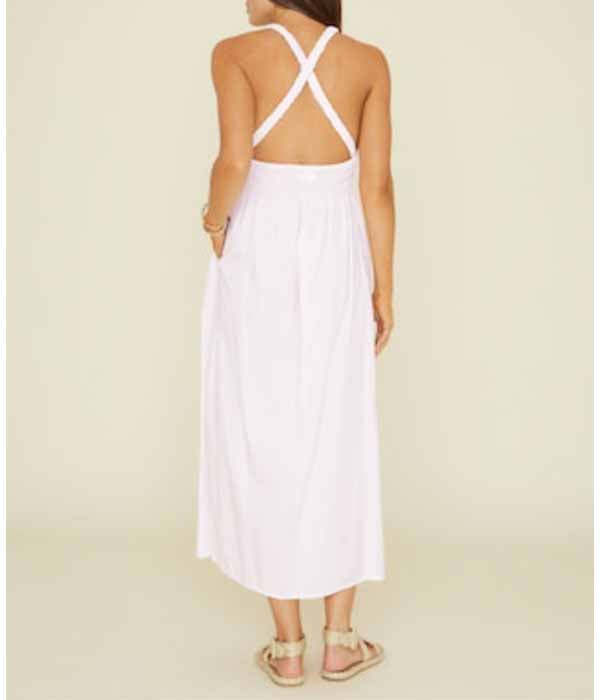 knee length dresses for ladies Inez Dress White – TOVE Studio main image 1