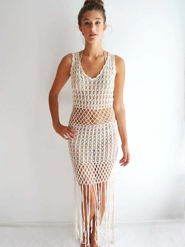 white christmas dresses Anna Kosturova Handmade Crochet Dress – The Closet New York main image 0