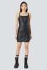 DEADWOOD Black Leather Mimi Dress - Black - Thumbnail 1
