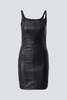 DEADWOOD Black Leather Mimi Dress - Black - Thumbnail 3