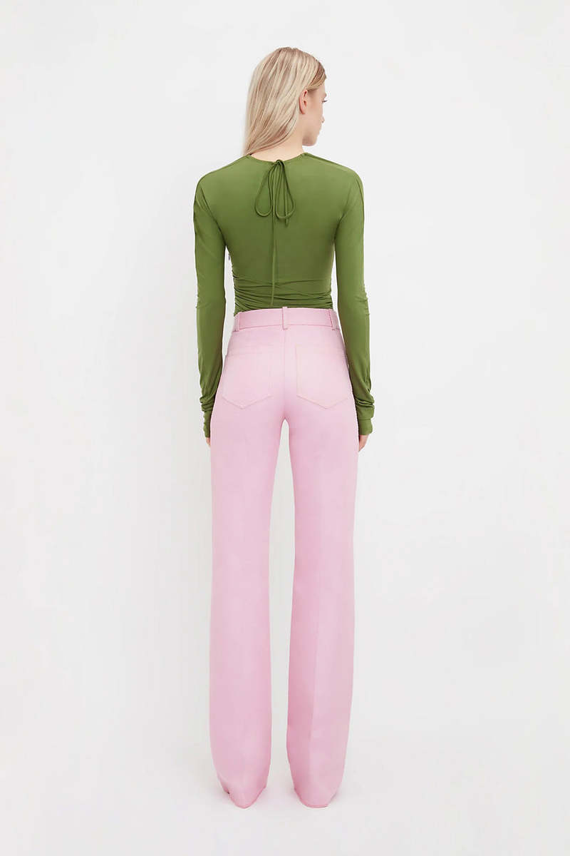 Victoria Beckham Alina Tailored Trouser - Bubblegum | Garmentory