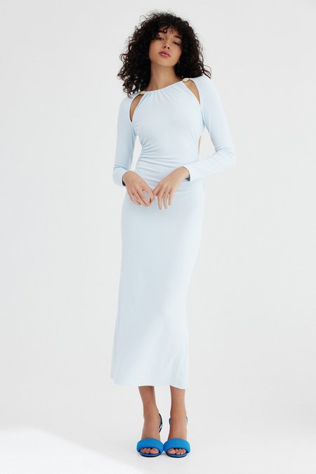 Significant Other Darcy Backless Halter Dress - Midnight Blue | Garmentory