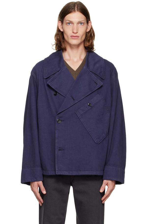ジャケット・アウター LEMAIRE Blue Chesterfield Coat Lemaire Blue Chesterfield Coat Lemaire