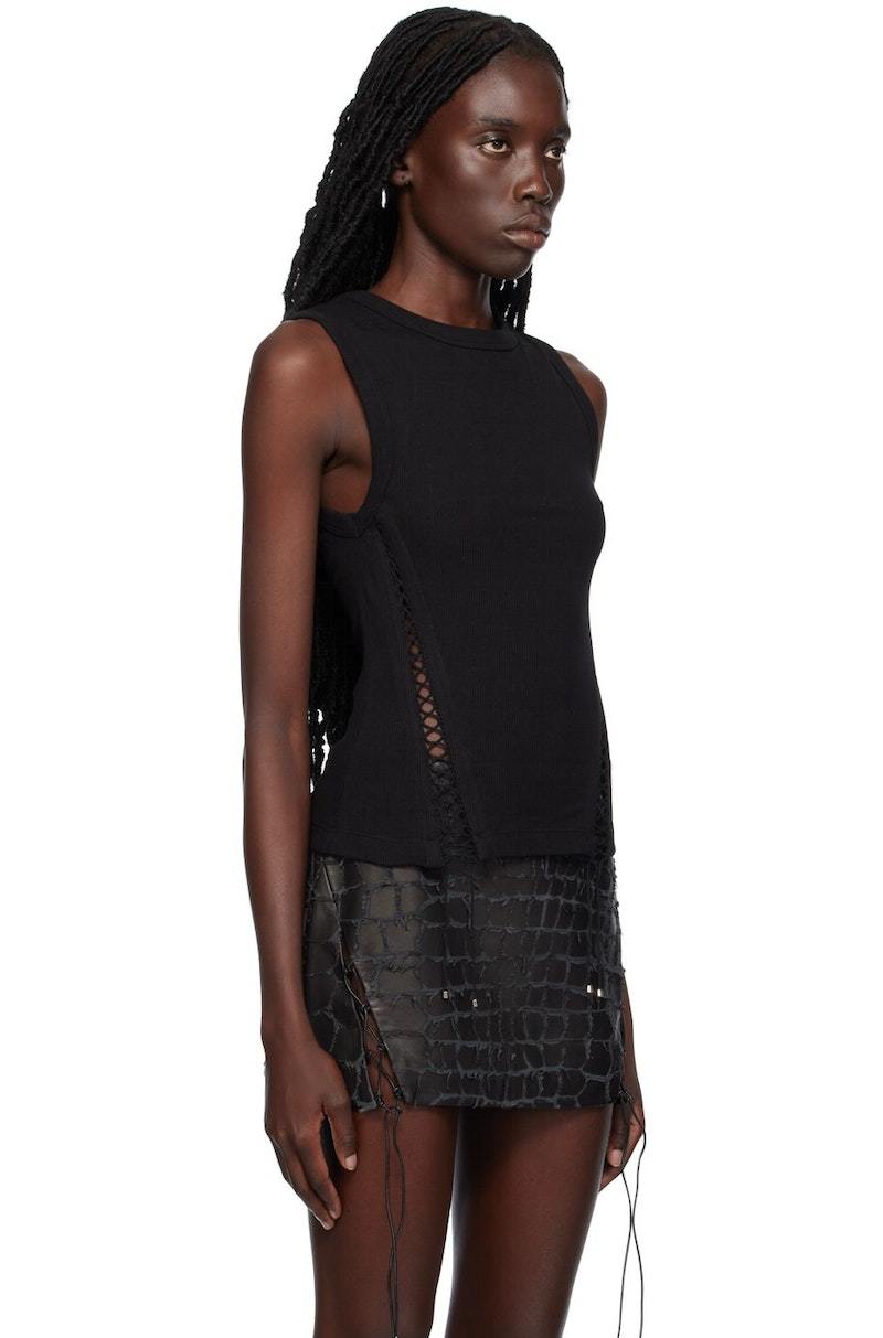 Dion Lee Slit Tank Top - Black | Garmentory
