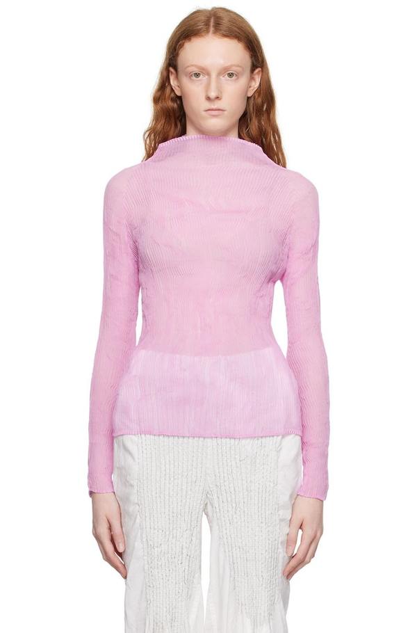 Issey Miyake Twist 3 Turtleneck - Pink | Garmentory