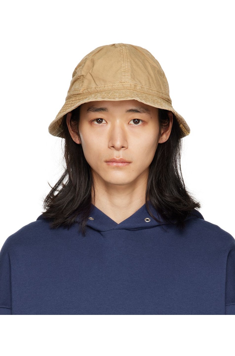 visvim-Beige-Patch-Bucket-Hat-
